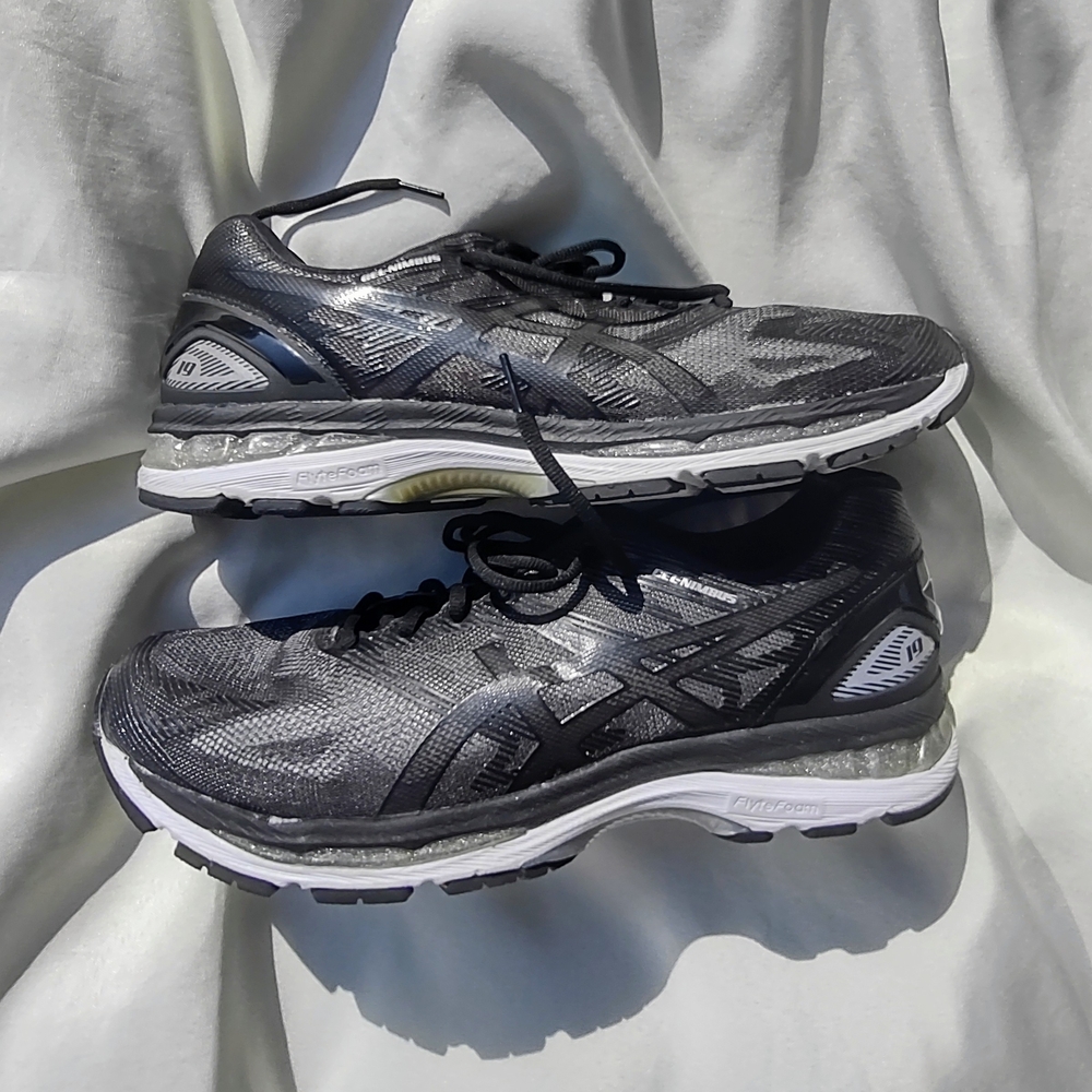 Asics Men's Black Athletic Gel-Nimbus 19 Running Shoes (see notes)